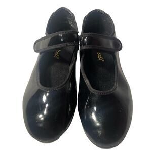 Theatricals‎ Girls Black Velcro Strap Mary Jane Tap Shoes Size 12